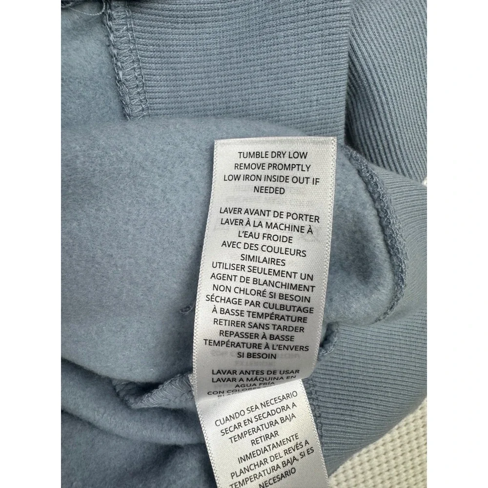 True Religion Mens Dusty Blue Full Zip Hoodie Horseshoe Buddha Logo NWT